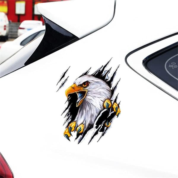 3D Ørn Bilstickers, 3D Ørn Bilsticker Auto Kreativ Dyr