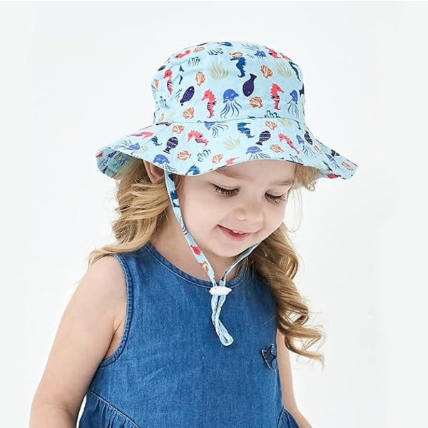 Unisex Solhatt för Bebis & Barn - Fiskarehatt, Bucket Hat, Bred Brätte