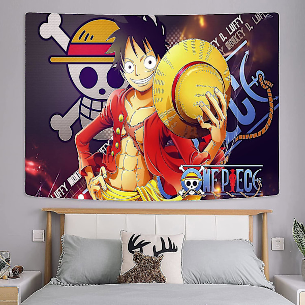 Anime One Piece Luffy Gobeläng Vägg Hängande Bakgrund Fest Banner Dekoration 60x80in - Snngv