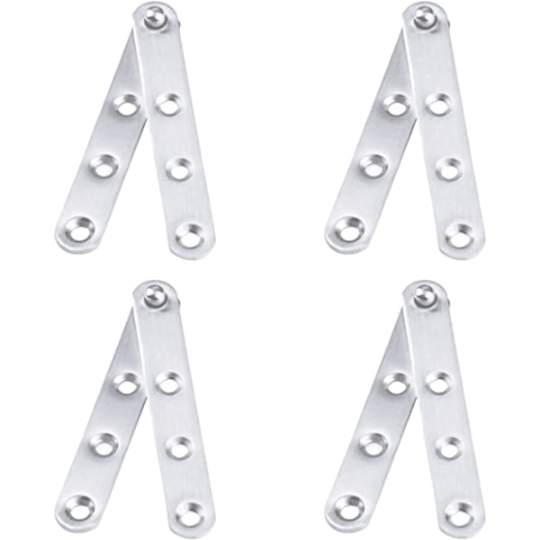 4-pack Dörrgångjärn, 100mm Rostfritt Stål 360 Grader Rotation Dold