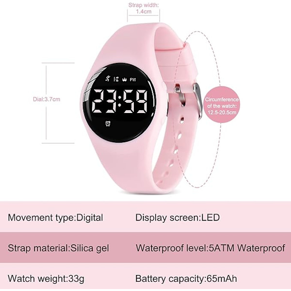 Barnklocka, Sport Digital Fitness Tracker för Tonårspojkar