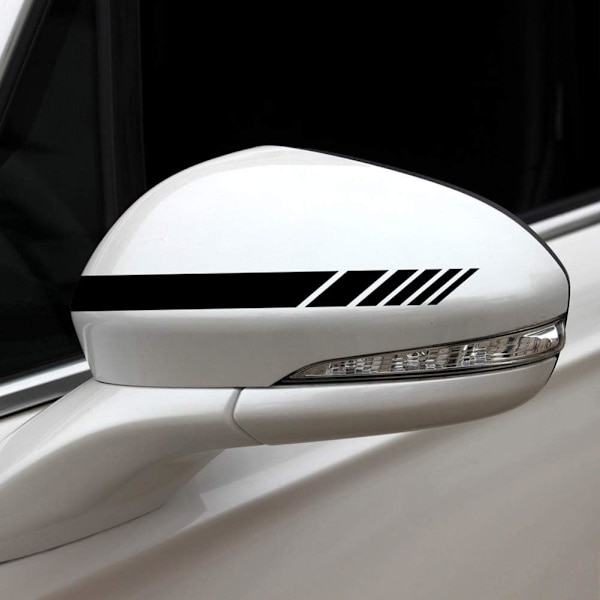 6X Bilsticker, Stripe Side Sticker Vinyl Dekal Bilsiden Gra DXGHC