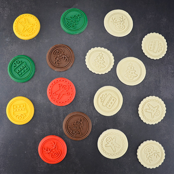 Silikone kageforseglingsstempel Cookie-form DIY Jul-serie pat