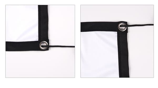 Polyester Foldbar Bærbar Enkel Blød Gardin 100 Tommer Sort og