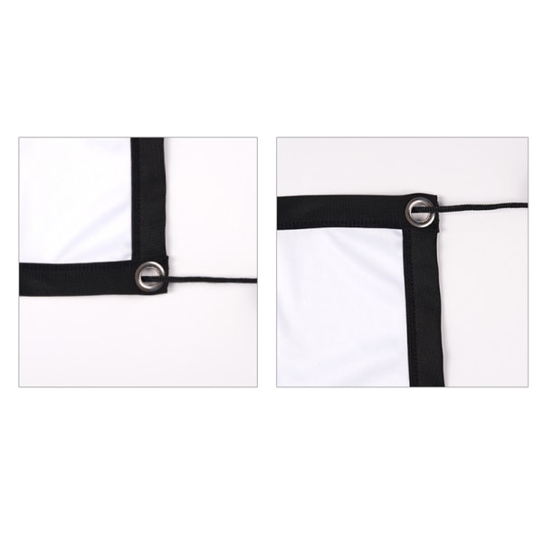 Polyester Folding Bærbar Enkel Myk Gardin 100 Tommer Svart