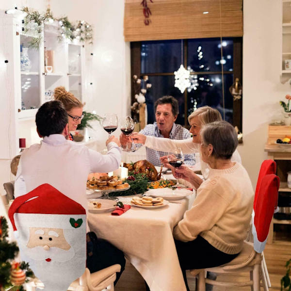 Tomte Stolsöverdrag, Julstolsryggöverdrag Dekoration DXGHC