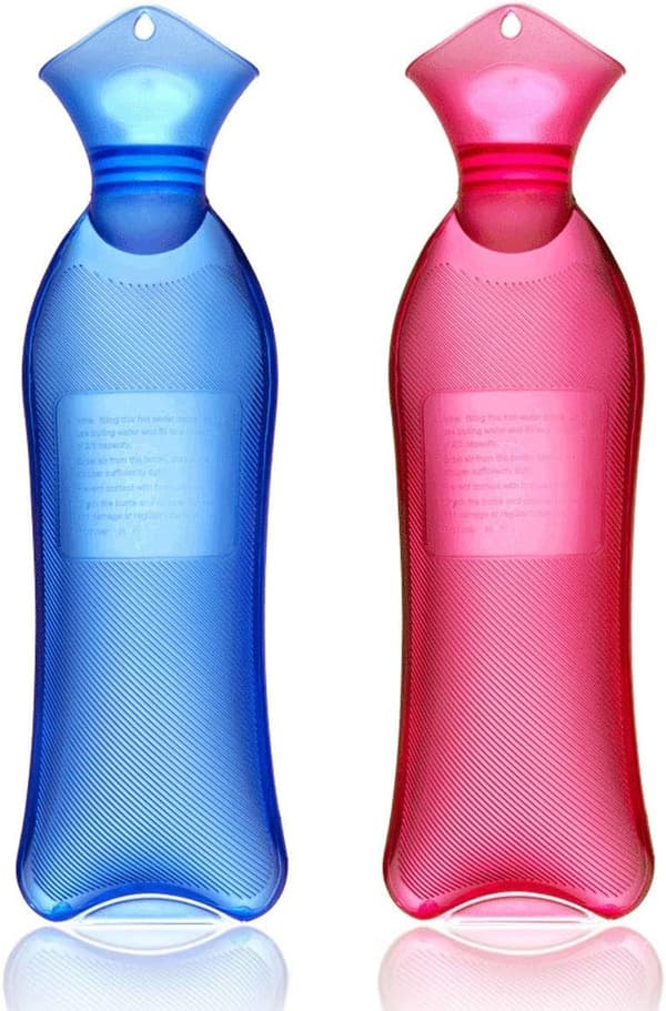 2-pack termos med lock, liten varmvattenflaska med mjukt lock