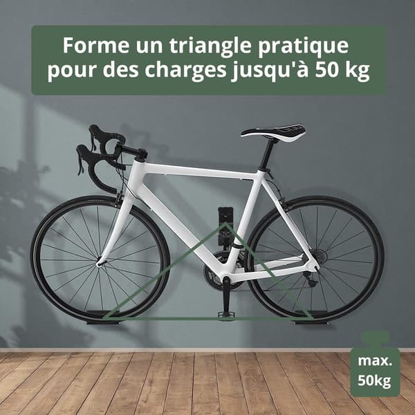 Väggmonterade cykelhållare i kolstål med hög hållfasthet