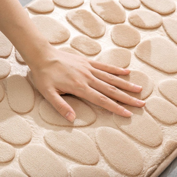 Entrance Mat Bath Mat in Memory Foam Hydrophilic Pebble Desig DXGHC