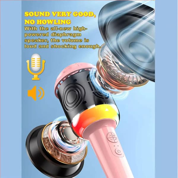 Karaokehögtalare Bluetooth med mikrofon, Karaoke-maskin för barn