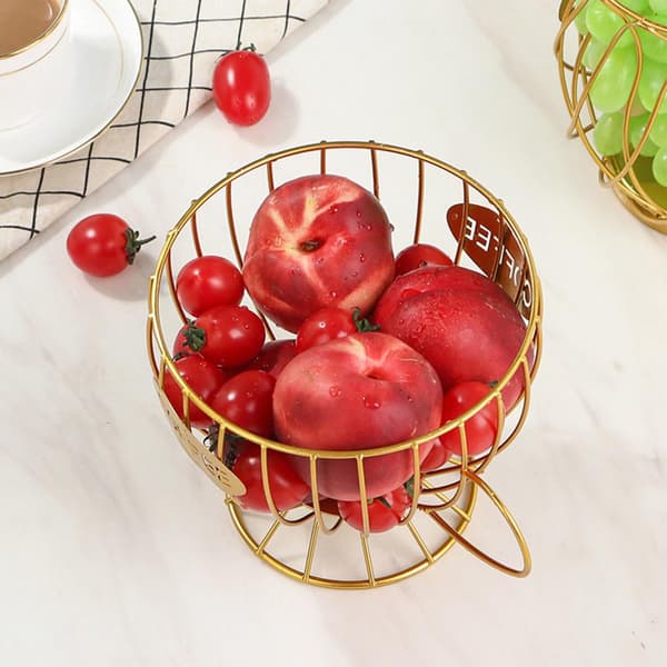 Fruktkorg i Form av Kaffepod - Järn - Snacksdisplay