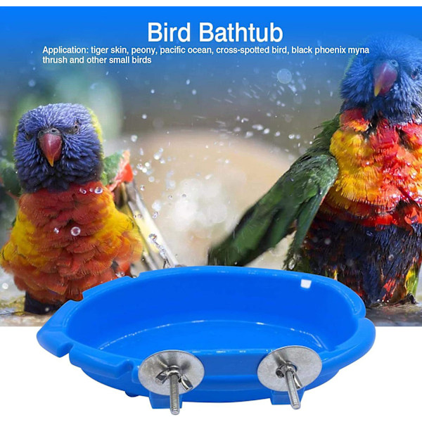 Fågelbad för bur - Liten badbalja för att hänga inuti buren Fågelbadsdusch för papegoja/parakiter/kakaduor/kanariefågel/budgie