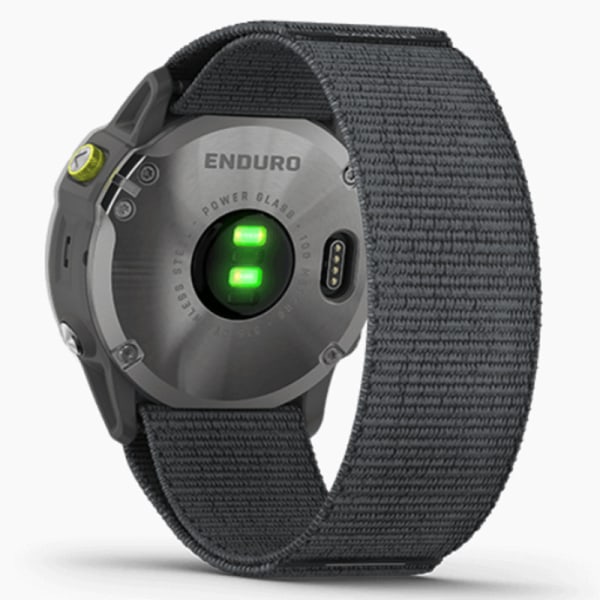 （Harmaa）26 mm koukku- ja silmukkanylonhihna -garmin Fenix 6 6x kellolle