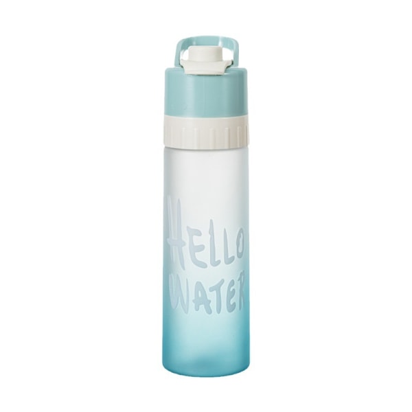 Sports Mist Bottle, 22oz matkvalitet stor kapasitet Mist Vannflaske med spray, 2 i 1 Motivasjons Vann Sports Mist B