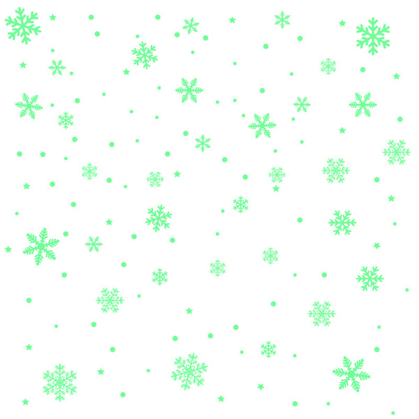 3 sæt julelysende snefnug dekorationsstickers elektr