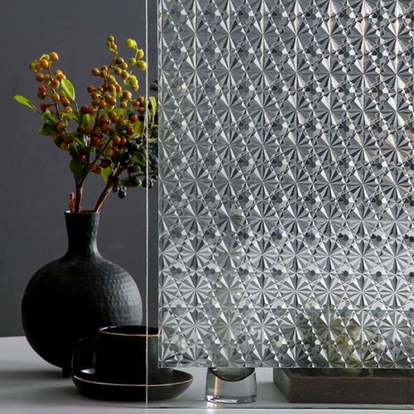 45 * 200cm laserimitation diamant effekt elektrostatisk klæbemiddel
