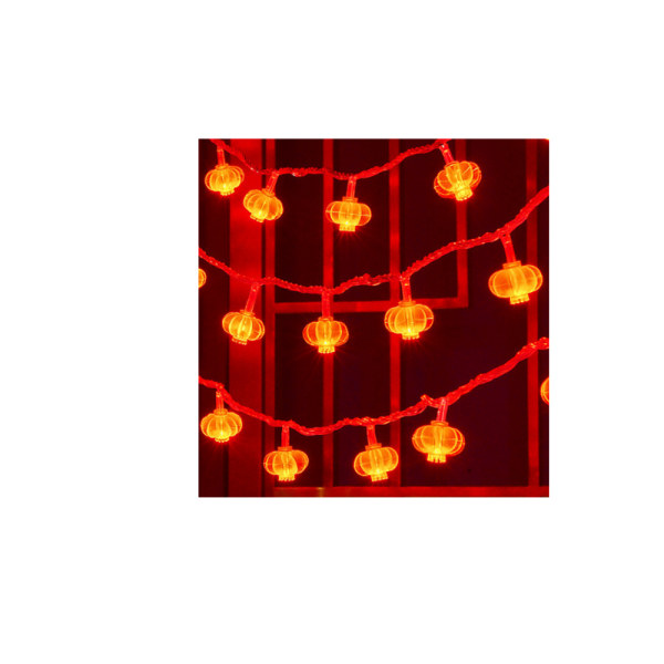 LED Lucky Character String Lights Kodinsisustus Pieni punainen Lante