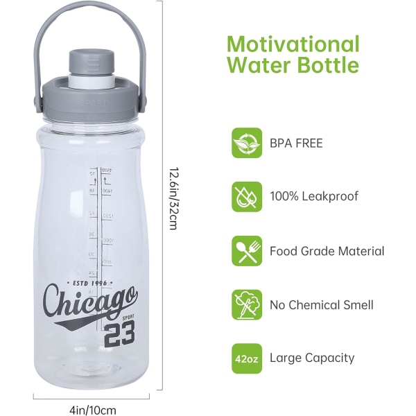 1,5 liters vattenflaska - BPA-fri - En gallon vattenflaska för S