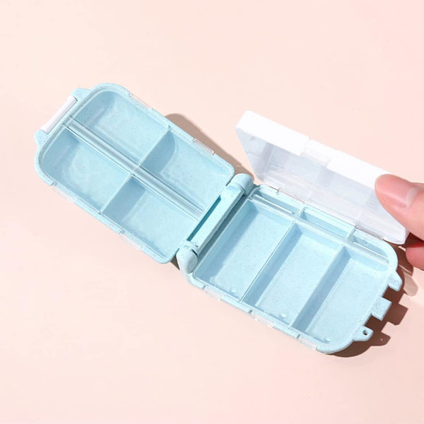 (Ljusgrön + Ljusblå, 10 x 6,5 x 3,5 cm) 2-pack 8-facksfuktsäker