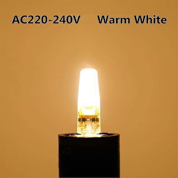G4 LED 220V 3W 2700K Warm White 160lm, Silicone Bulbs Replace Traditional 30W Halogen Bulbs, 5-pack,AB