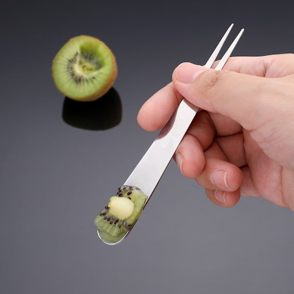 5 stk. Rustfrit Stål Gaffel Enkle Frugt Månekage Salat Picks Til H