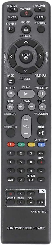 AKB73775801 Ersättningsfjärrkontroll för LG Blu-ray Hemmabio