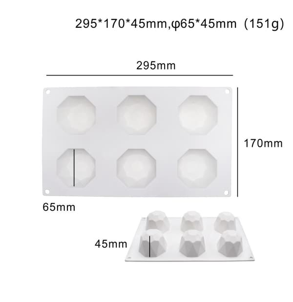 6 juvel mousse kageform DIY bageform grænseoverskridende kreativ