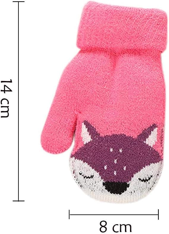 Vinterstickade Vantar för Spädbarn Pojkar och Flickor, Varma Fleecefodrade Handskar