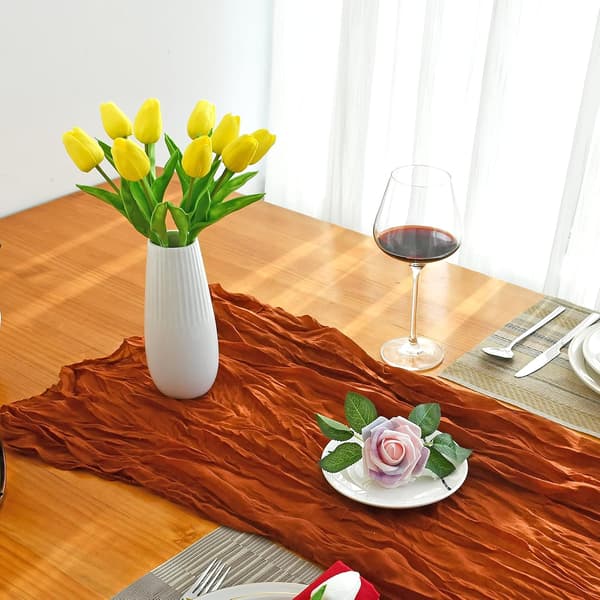 20 stk Gule Kunstige Tulipaner Silke Kunstige Blomster 13,5\" til Mor