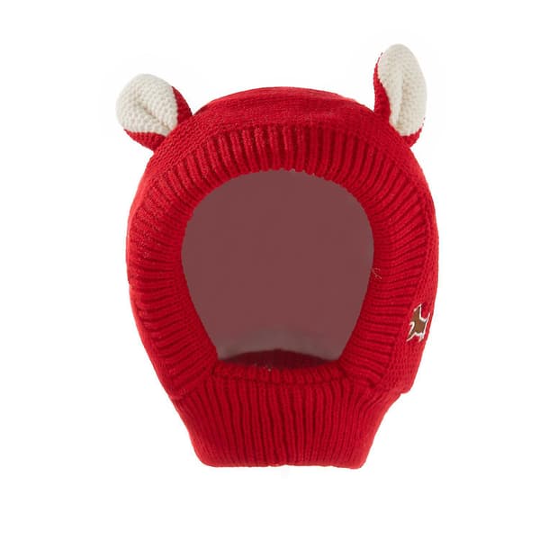 Dww-barns Pullover Stickad Mössa Baby Enfärgad Tjockare DXGHC