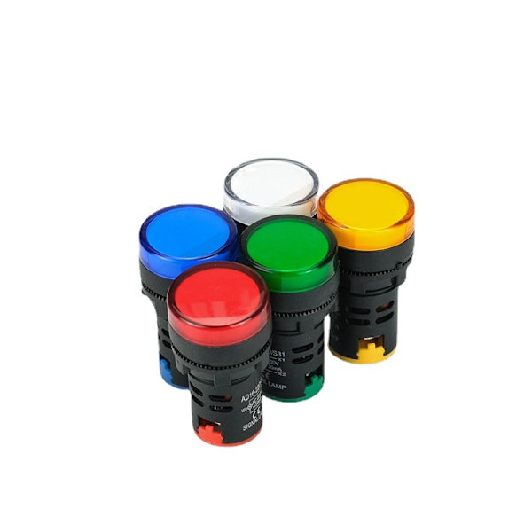 Sæt med 5 lyse LED-indikatorlamper AD16-22D/S - 22 mm 220 VAC 2