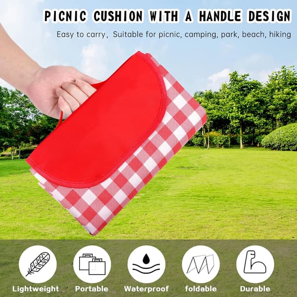 200 * 200CM Picnic Tæppe, Foldbart Picnic Tæppe, Vandafvisende