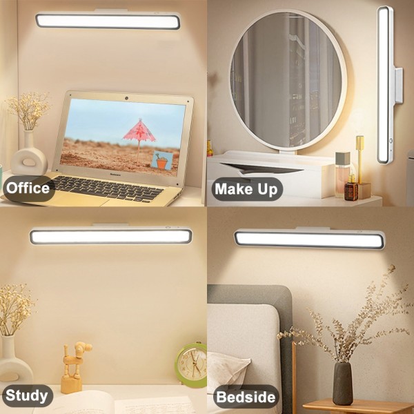 Skrivebordslampe LED USB opladningslampe trinløs dæmpning skrivebordslampe hængende