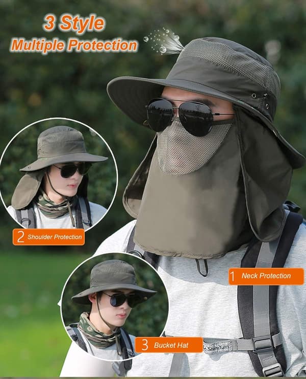 Unisex Fiskehatt - Vikbar Solhatt