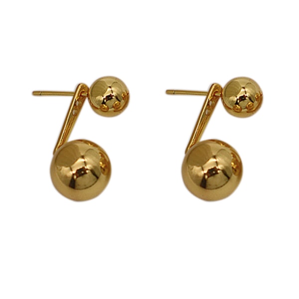 Minimalistisk pärlstav yta metall båge örhängen, guld båge örhängen