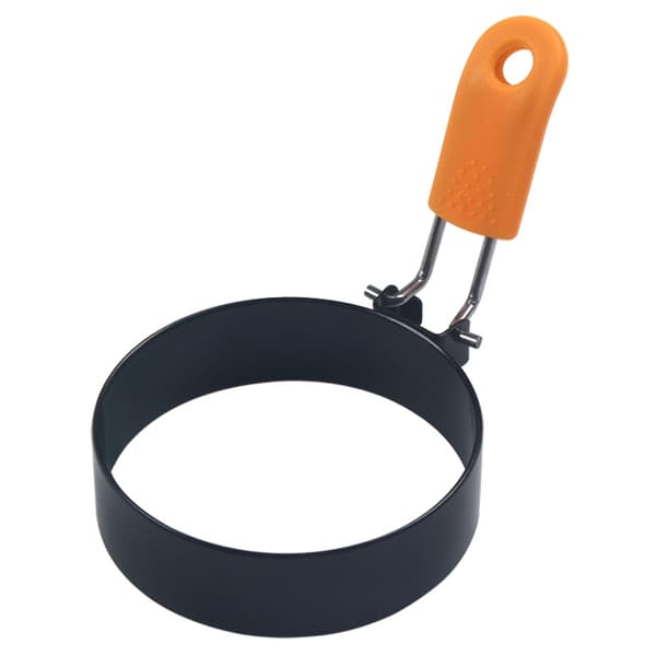 2 stk. Rustfritt Stål Tykke Runde Omelett Svarte Non-Stick C