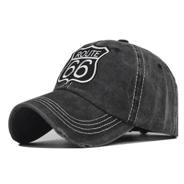 Washed cotton new style 66 letters embroidery baseball cap washed