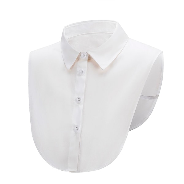 2 stycken vit löstagbar halvskjorta för dam f