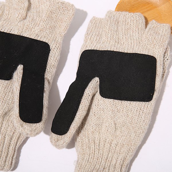 1 par af efterårs- og vinter- 50% uld voksne varme flanel flip g