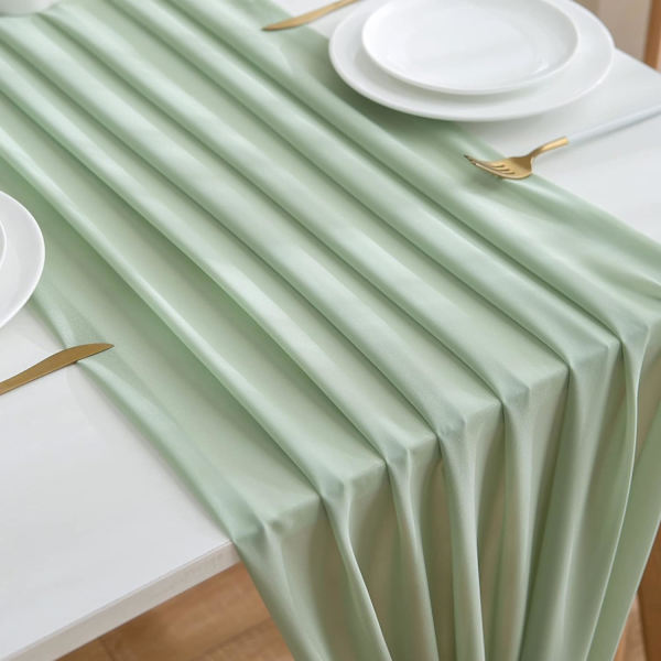 Chiffon Bordløper Bryllupsborddekorasjon Bursdagsdekorasjon
