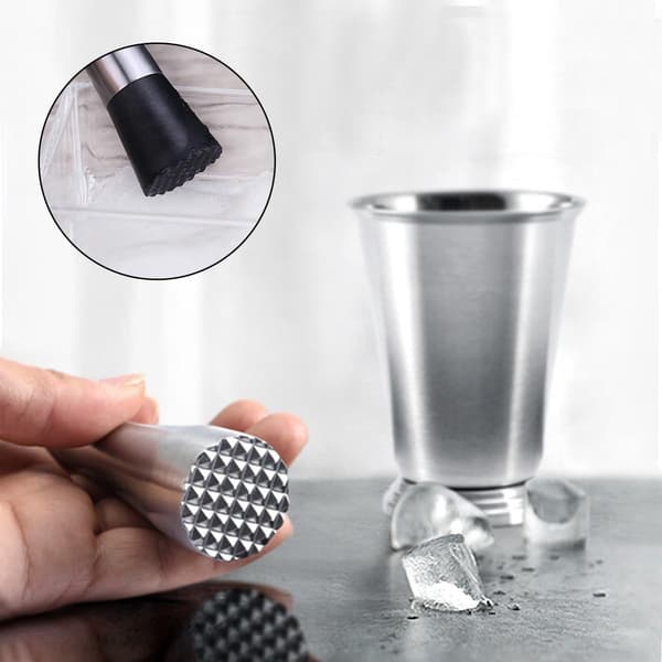 Cocktail Muddler i Rustfrit Stål - Bartender Drink Mixer - 20CM