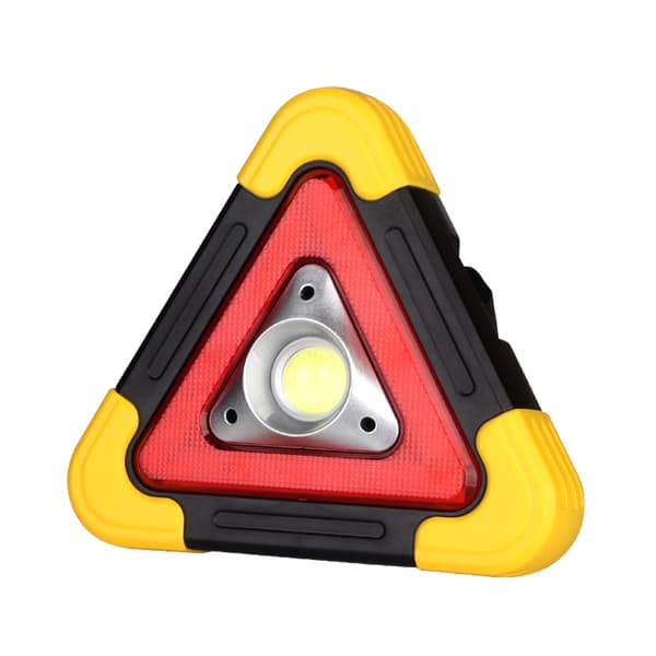 Solcelled trekant advarselslys, bærbart arbeidslys