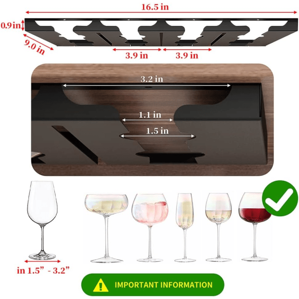 Vinglasreol - under skabet, glasopbevaringsreol af vin g
