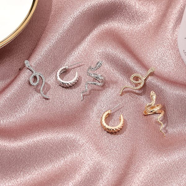 Örhängen med klämma för kvinnor, guld, utan piercing, brosk, boho