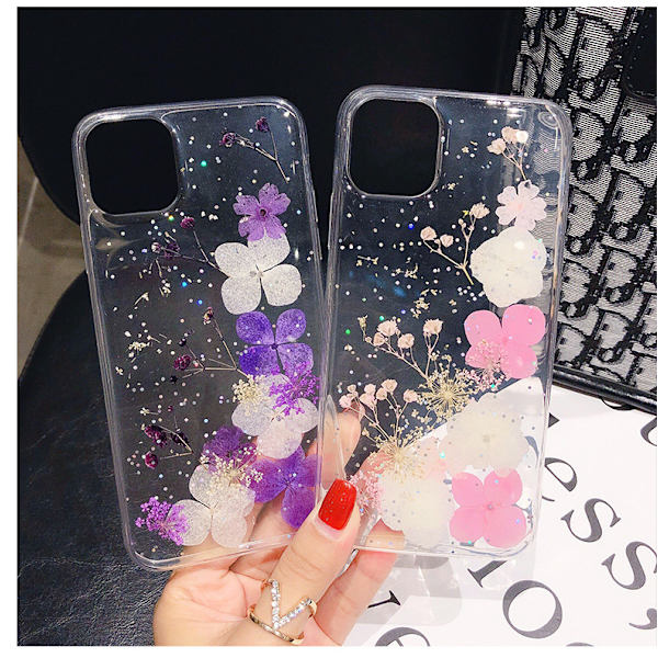 2 kpl Sopii iPhone 13 Pro Max:lle Liima Kuiva Kukka Ikuinen