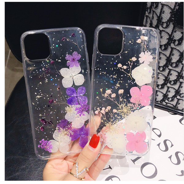 2 stycken Passar för iphone13ProMax Lim Torr Blomma Odödlig