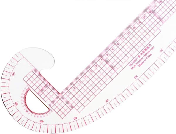 Multifunktionel 6501 Plastik Sy-Lineal Fransk Kurve Måler Regel