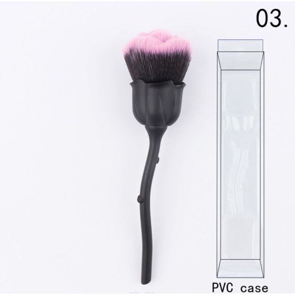 Nail Art Dust Brush For Manikyr Rose hodebørste Blush powder DXGHC