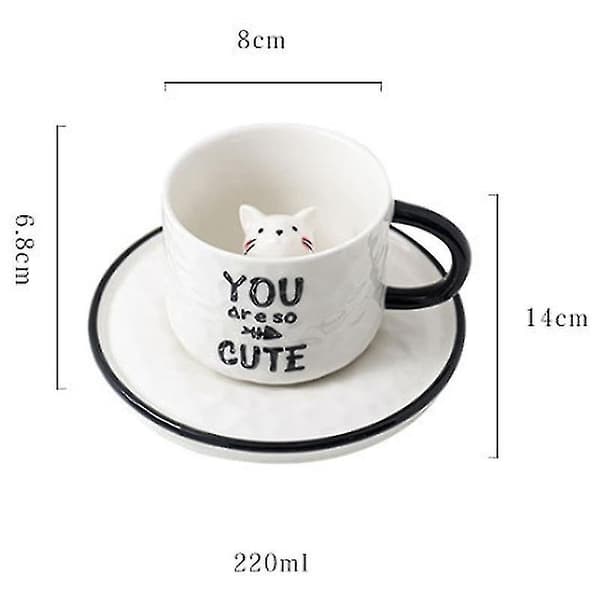 Ceramic Coffee Cup Tea Cup Animal Inside Cartoon Handmade Mug DXGHC