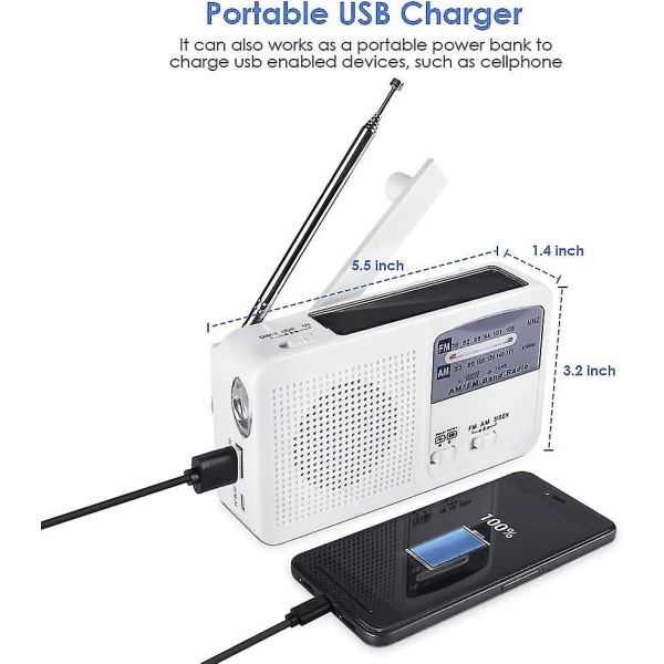 Dww-am Fm Noaa Radio Handvev Dynamo Solar Powered Radio Mu DXGHC